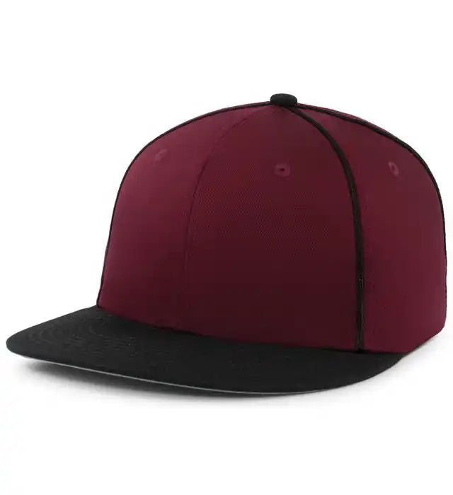 Pacific Headwear P820 Momentum Team Cap - Maroon Black - 7’’ 7 7/8’’