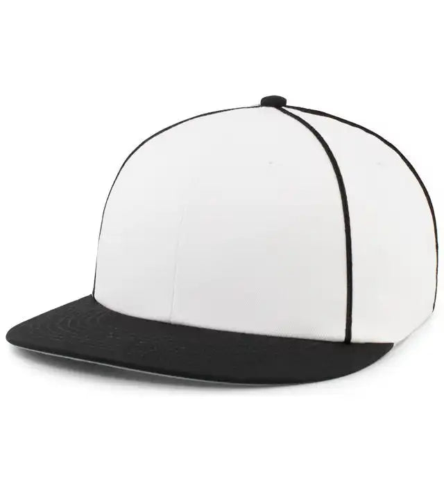Pacific Headwear P820 Momentum Team Cap - White Black - 7’’ 7 7/8’’