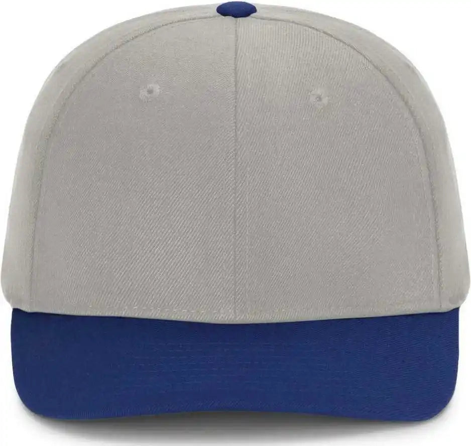 Pacific Headwear P821 Pro Wool Pacflex Cap - Silver Royal - Light Gary / 6 1/2’’ 7’’