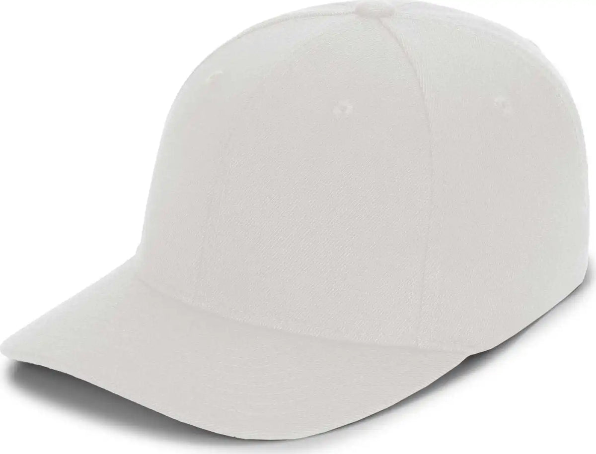 Pacific Headwear P821 Pro Wool Pacflex Cap - White - 6 1/2’’ 7’’