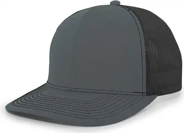 Pacific Headwear Pe10 Trucker Snapback Cap - Graphite Black - Dark Gray / 7’’ - 7 7/8’’