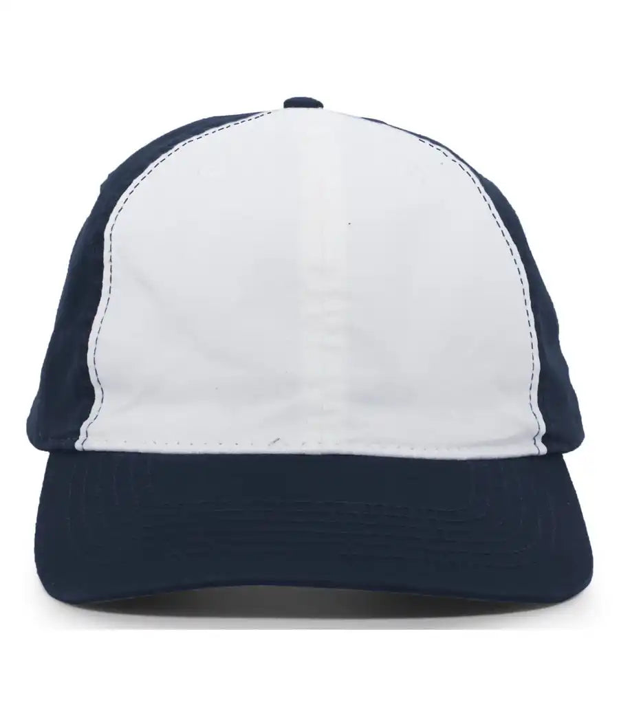 Pacific Headwear V57 Vintage Cotton Buckle Back Cap - Navy White - 7’’ - 7 7/8’’