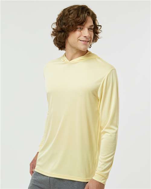 Pale Yellow Bahama Performance Hooded Long Sleeve T-Shirt - 220