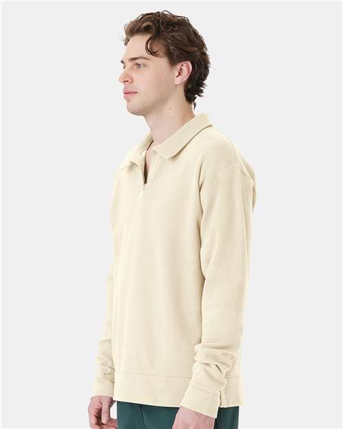 Parchment Garment-Dyed Polo Collar Sweatshirt - GDH490