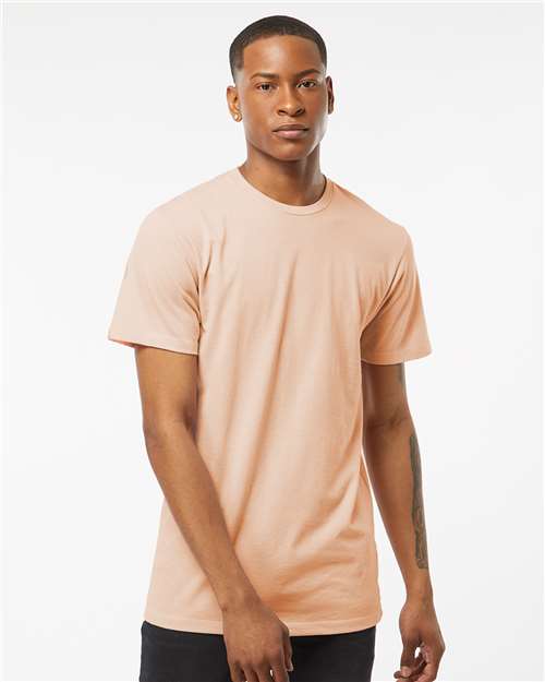Peach Heather Premium Cotton Blend T-Shirt - 541