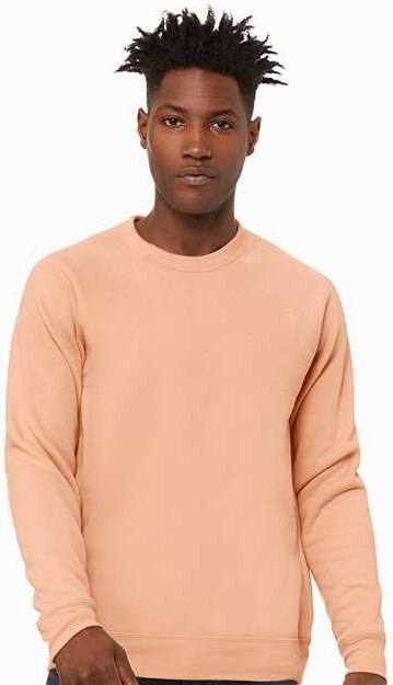 Peach Sponge Fleece Raglan Crewneck Sweatshirt - 3901
