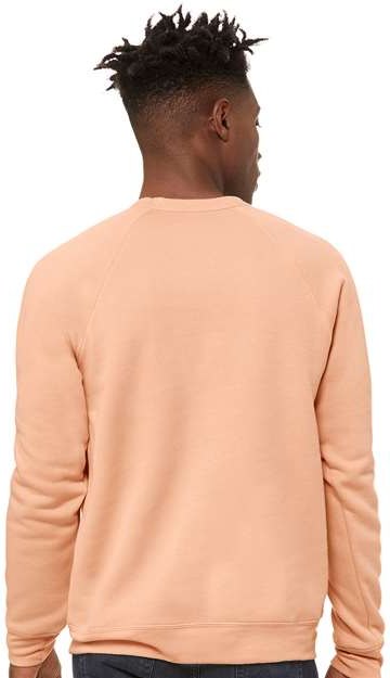 Peach Sponge Fleece Raglan Crewneck Sweatshirt - 3901