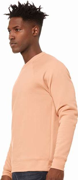 Peach Sponge Fleece Raglan Crewneck Sweatshirt - 3901