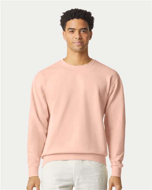 Peachy Garment-Dyed Lightweight Fleece Crewneck Sweatshirt - 1466