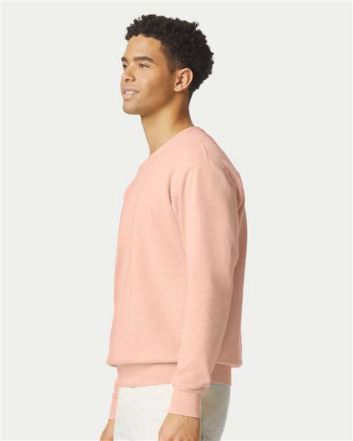Peachy Garment-Dyed Lightweight Fleece Crewneck Sweatshirt - 1466