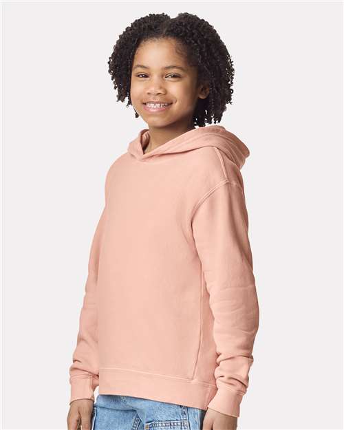 Peachy Garment-Dyed Youth Lightweight Fleece Hooded Sweatshirt - 1467Y