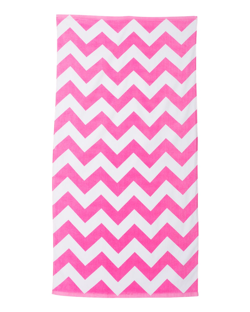 Perfect Pink Chevron Velour Beach Towel - C3060X