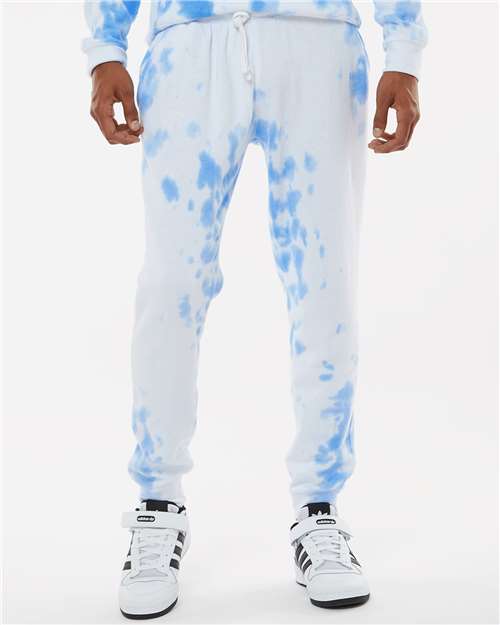 Periwinkle Tie Dye Tie-Dyed Fleece Joggers - 8884