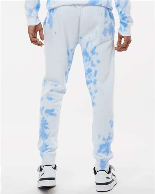 Periwinkle Tie Dye Tie-Dyed Fleece Joggers - 8884