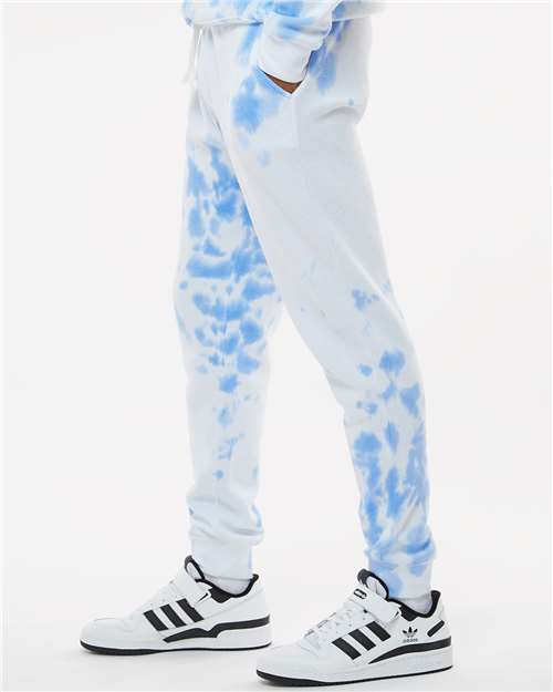 Periwinkle Tie Dye Tie-Dyed Fleece Joggers - 8884