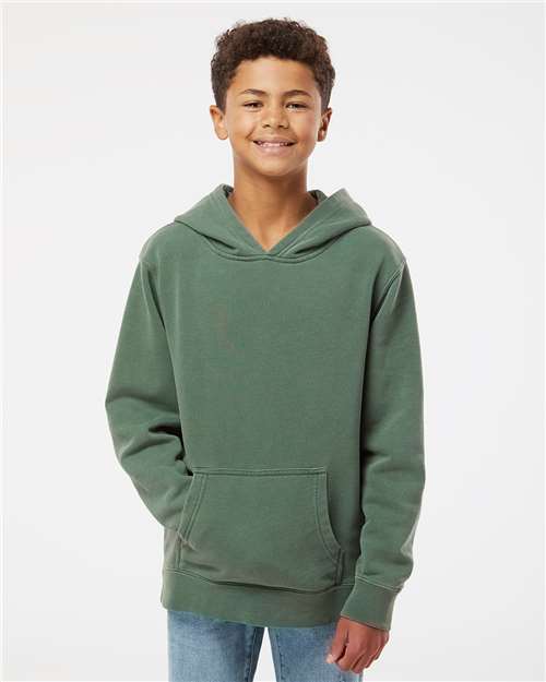 Pigment Alpine Green Youth Midweight Pigment-Dyed Hooded Sweatshirt - PRM1500Y