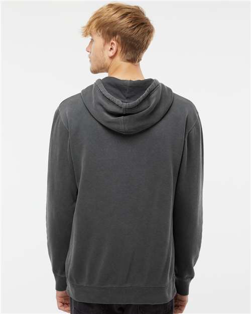 Pigment Black Midweight Pigment-Dyed Hooded Sweatshirt - PRM4500