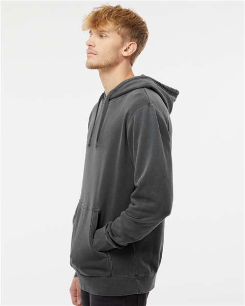 Pigment Black Midweight Pigment-Dyed Hooded Sweatshirt - PRM4500