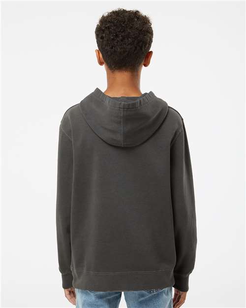 Pigment Black Youth Midweight Pigment-Dyed Hooded Sweatshirt - PRM1500Y