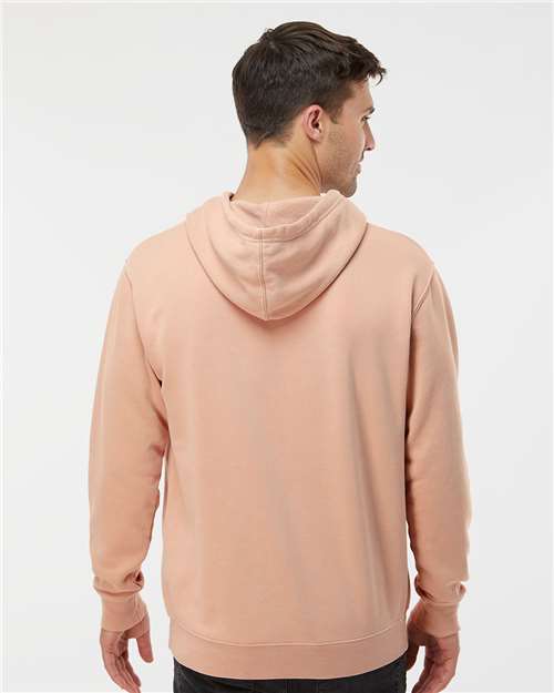 Pigment Dusty Pink Midweight Pigment-Dyed Hooded Sweatshirt - PRM4500