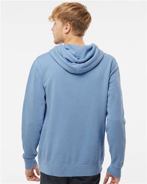 Pigment Light Blue Midweight Pigment-Dyed Hooded Sweatshirt - PRM4500