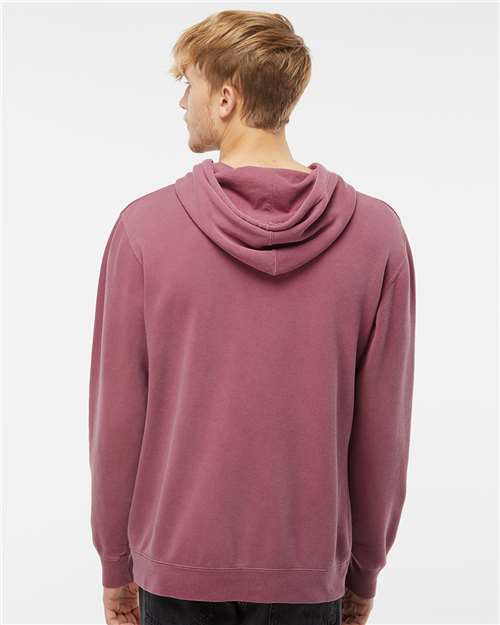 Pigment Maroon Midweight Pigment-Dyed Hooded Sweatshirt - PRM4500