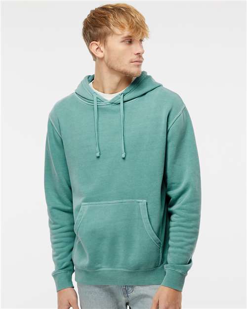 Pigment Mint Midweight Pigment-Dyed Hooded Sweatshirt - PRM4500