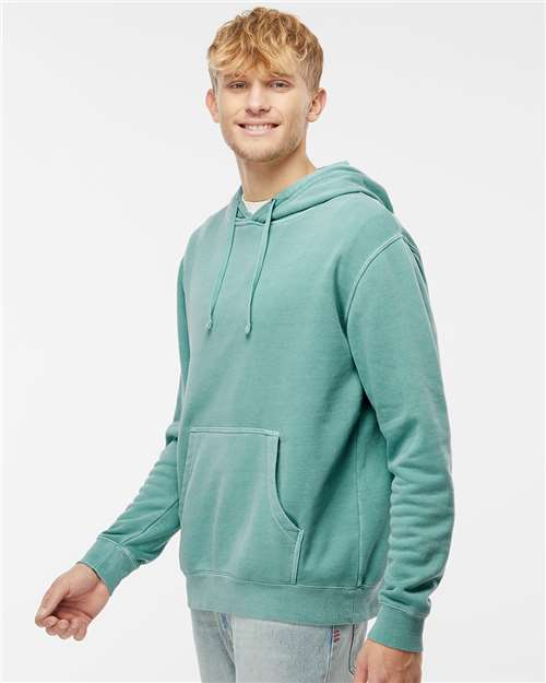 Pigment Mint Midweight Pigment-Dyed Hooded Sweatshirt - PRM4500