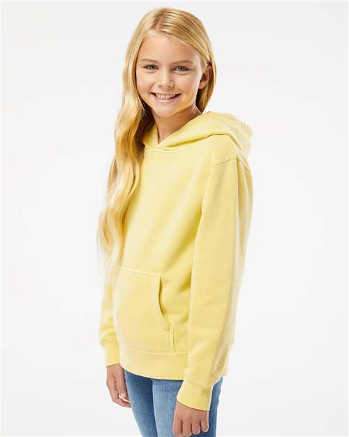 Pigment Yellow Youth Midweight Pigment-Dyed Hooded Sweatshirt - PRM1500Y