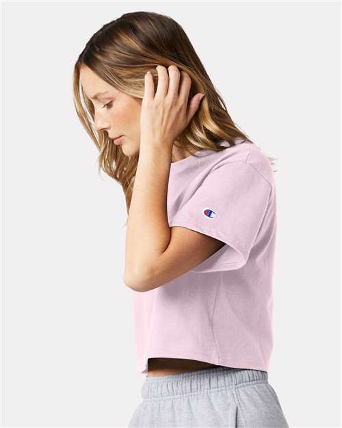 Pink Candy Women's Heritage Jersey Crop T-Shirt - T453W