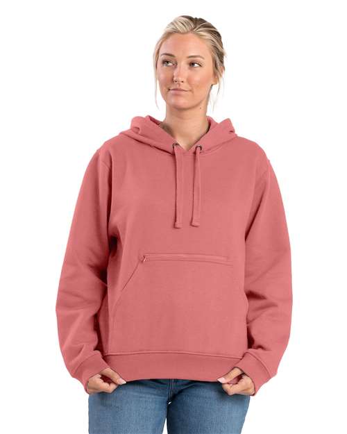 Pink Plume Heather Women's Heritage Zippered Pocket Hooded Sweatshirt - WSP418