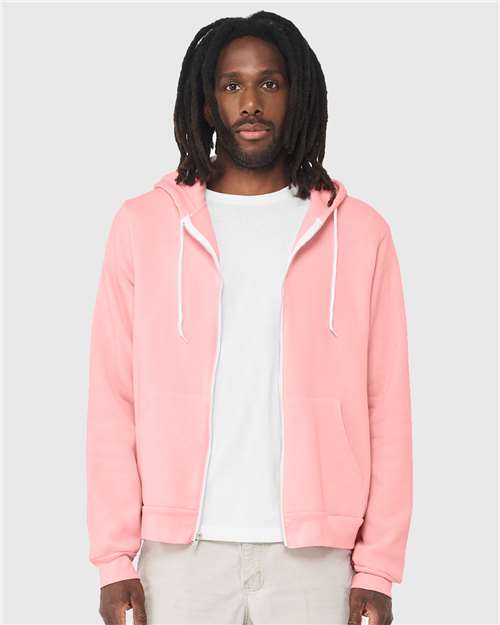 Pink Sponge Fleece Full-Zip Hoodie - 3739