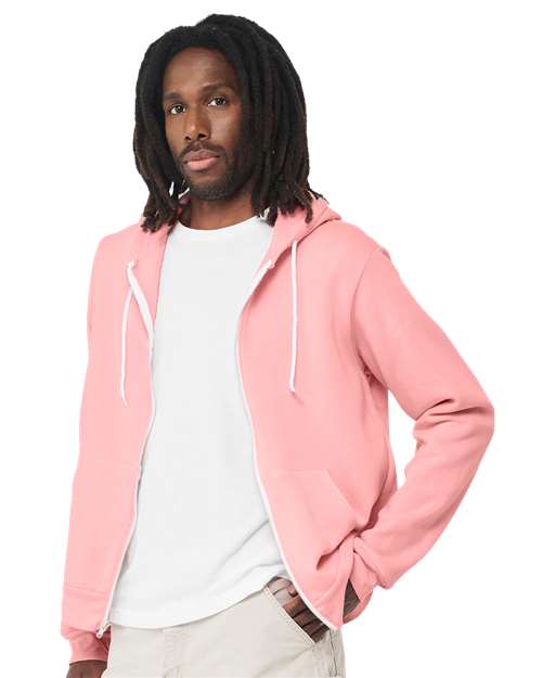 Pink Sponge Fleece Full-Zip Hoodie - 3739