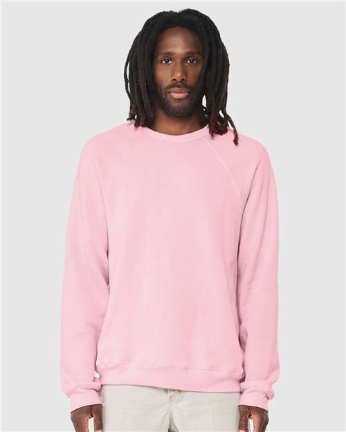 Pink Sponge Fleece Raglan Crewneck Sweatshirt - 3901