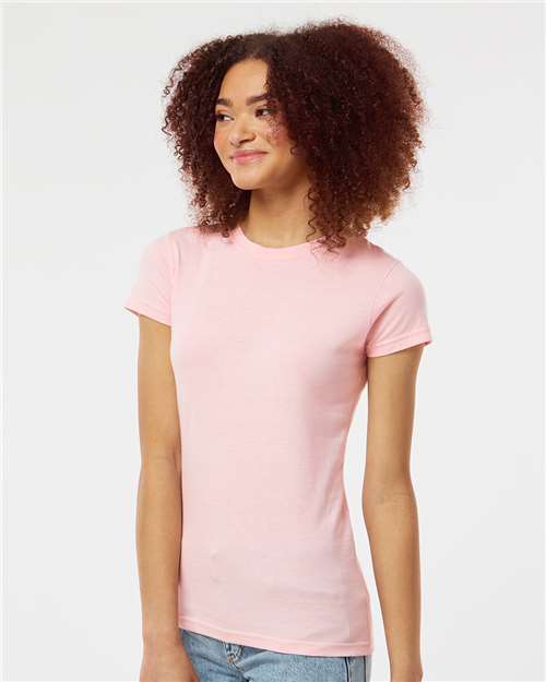 Pink Women's Fine Jersey Slim Fit T-Shirt - 213