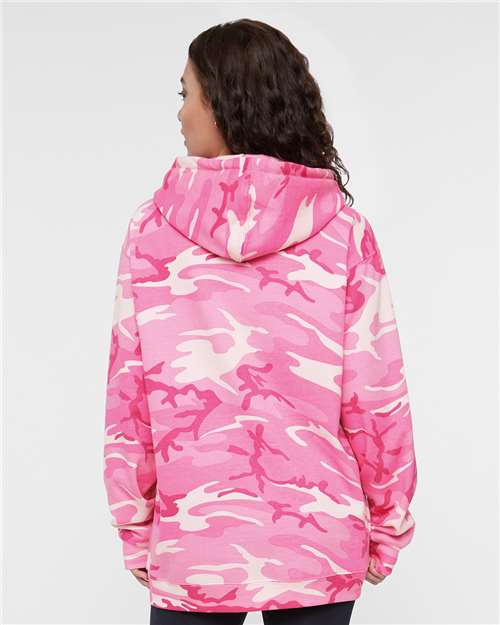Pink Woodland Camo Pullover Fleece Hoodie - 3969