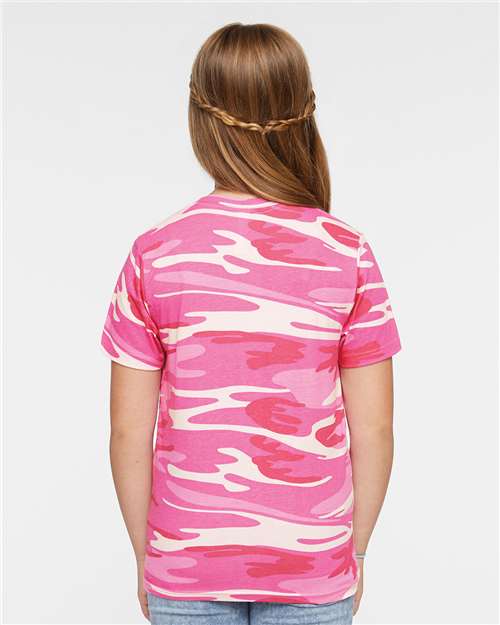 Pink Woodland Youth Camouflage T-Shirt - 2207