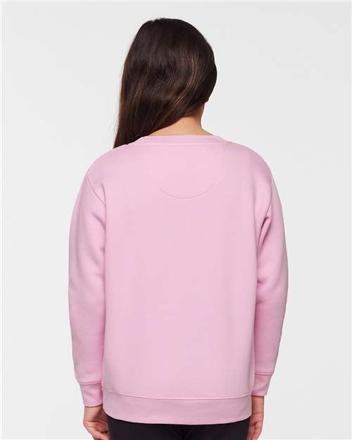 Pink Youth Elevated Fleece Crewneck Sweatshirt - 2225