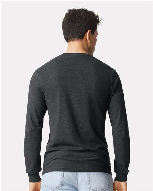 Pitch Black Mist Softstyle® CVC Long Sleeve T-Shirt - 64440CVC