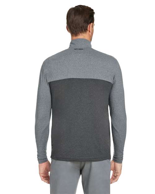 Polar Frost/ Black Frost Spyre Flex Colorblock Quarter-Zip Pullover - S18024