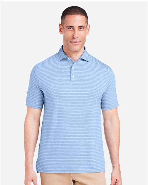 Polar Heather/ White Cloud Lightweight Polo Brookline Stripe - TM546Y