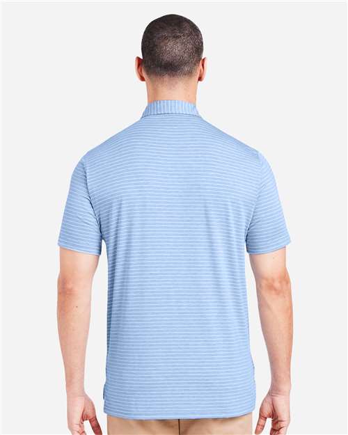 Polar Heather/ White Cloud Lightweight Polo Brookline Stripe - TM546Y