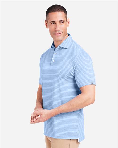 Polar Heather/ White Cloud Lightweight Polo Brookline Stripe - TM546Y