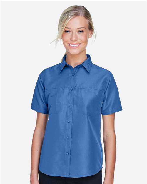 Pool Blue Women's Key West Short Sleeve Performance Staff Shirt - M580W