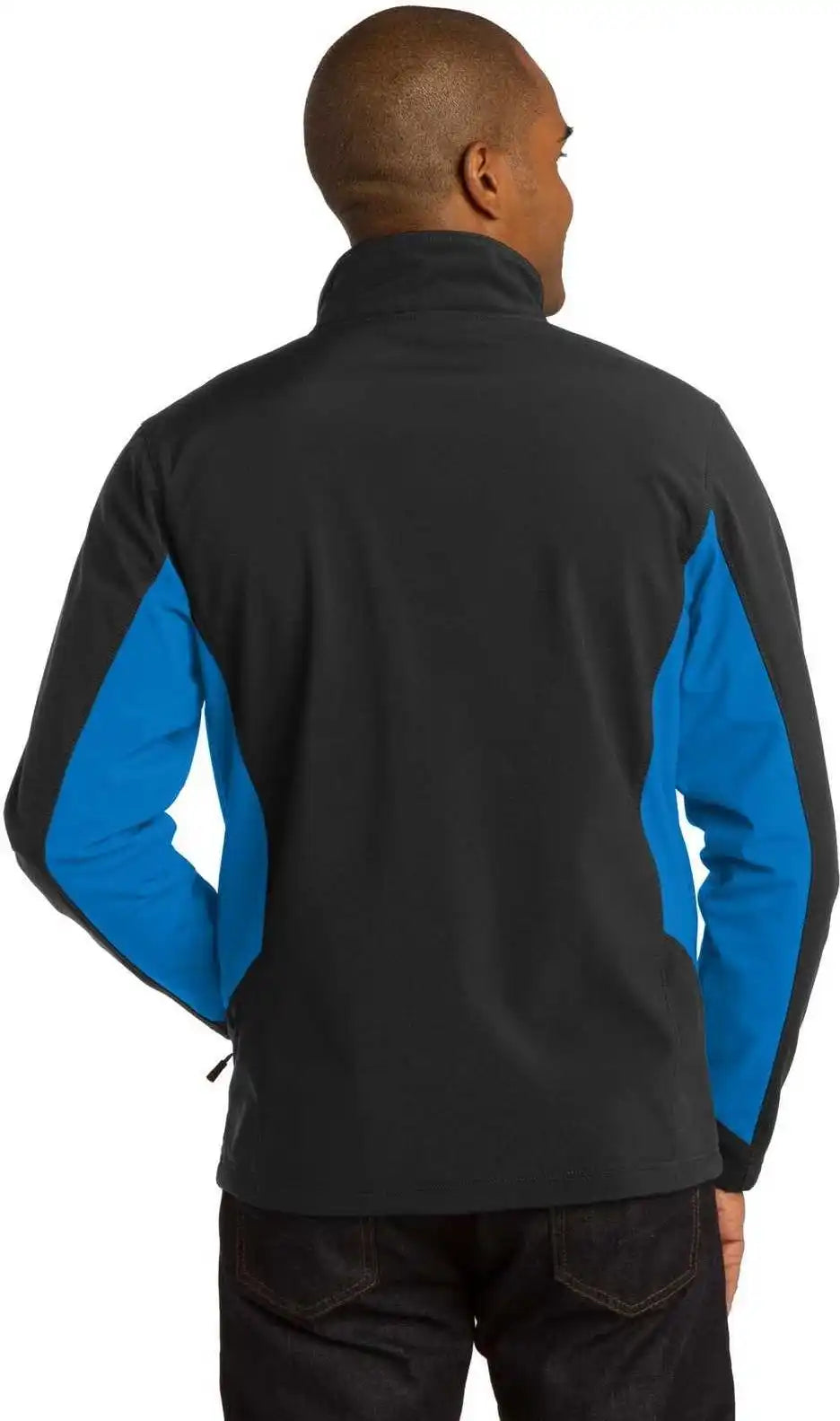 Port Authority J318 Core Colorblock Soft Shell Jacket - Black Imperial Blue