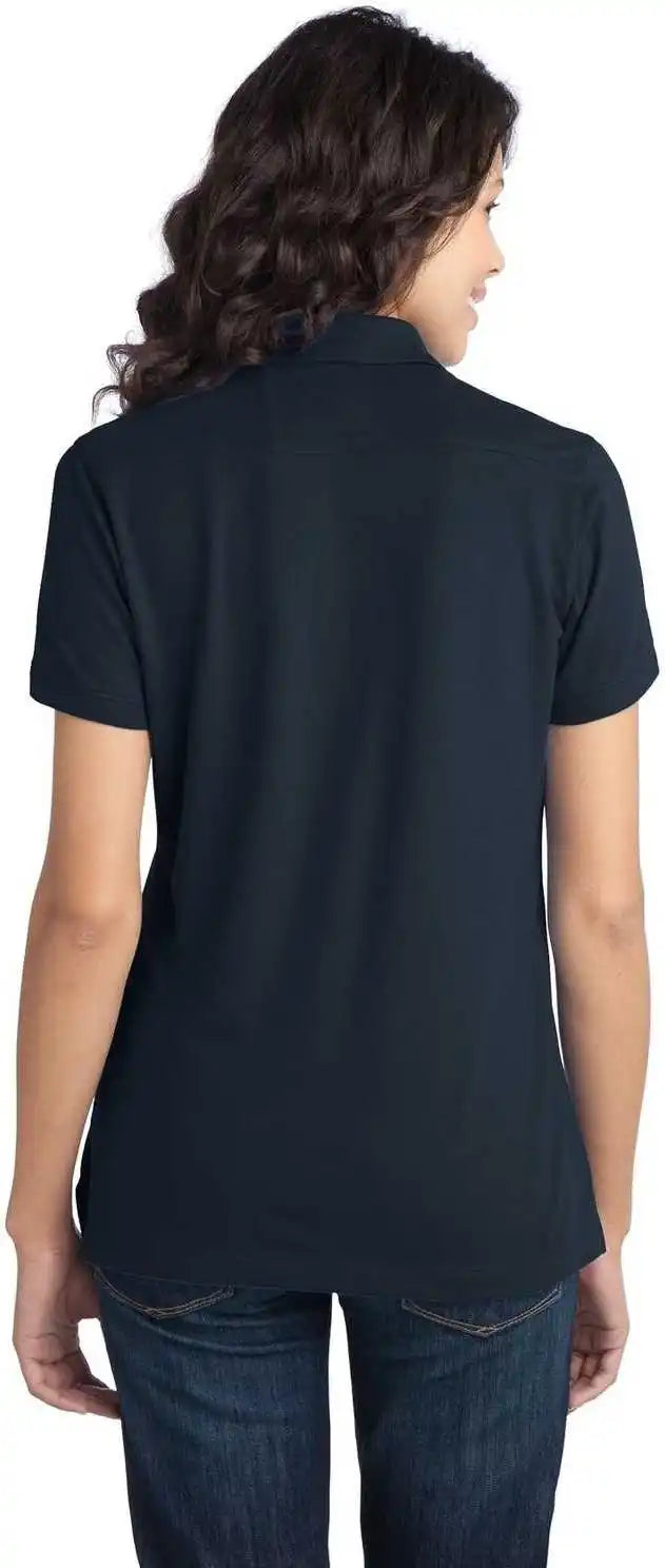 Port Authority L555 Ladies Stretch Pique Polo - Dress Blue Navy