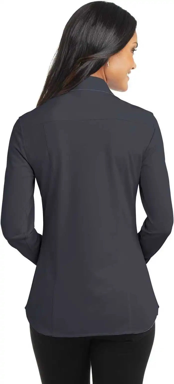 Port Authority L570 Ladies Dimension Knit Dress Shirt - Battleship Gray