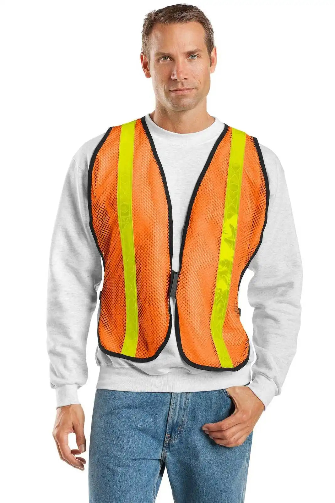 Port Authority Sv02 Mesh Enhanced Visibility Vest - Safety Orange