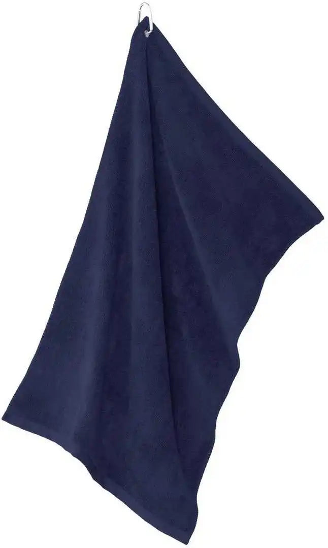 Port Authority Tw530 Grommeted Microfiber Golf Towel - True Navy - one Size Fits Most
