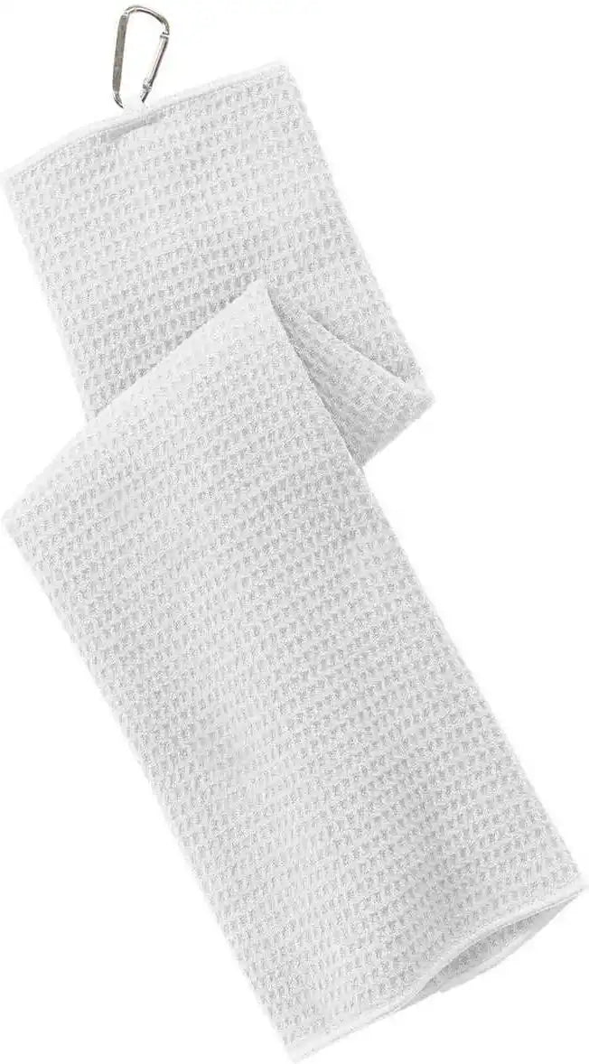 Port Authority Tw60 Waffle Microfiber Golf Towel - White - one Size Fits Most